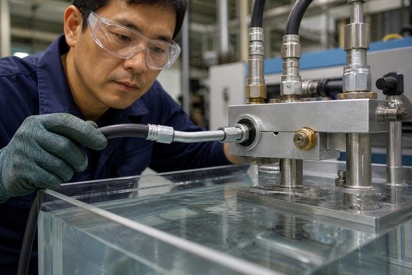 leak testing aluminum AC fittings